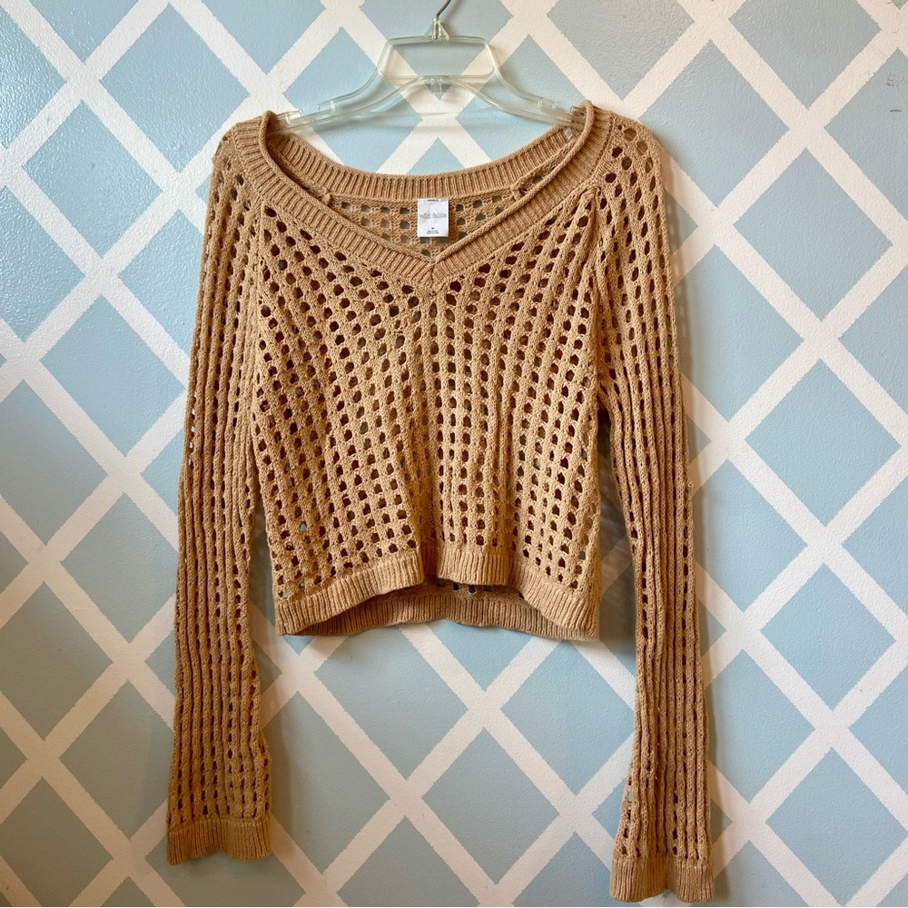 Tan V-Neck Sweater